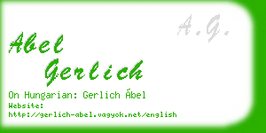 abel gerlich business card